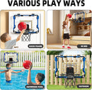 Indoor Basketball Hoop for Kids, Over The Door Mini Basketball Hoops, LED Light Mini Hoop with Scoreboard & 4 Balls, Kids Basketball Hoop Sport Toys Gifts for 5 6 7 8 9 10 11 12+Year Old Boys by TinyTreasures Baby Boutique
