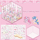 DIY 3D Sticker Scene, 6 Sets of Cute Miniature Isometric Stickers for Kids Adult Therapy Scenes Sticker Reuseable and Waterproof Stickers for Girl by TinyTreasures Baby Boutique