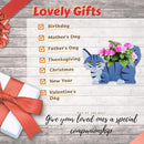 Sapphire White Cat Planter Plant Pots,Cute Garden Cat Flower Planter,Cat Planters Birthday Gifts for Women,Office,Indoor/Outdoor Decor（12.5 * 5.12 * 7.8in） by GreenHaven Gardens