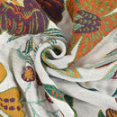 Boho Throw Blanket for Couch Sofa Bed, 100% Cotton Woven Quilt with Tassel 60”x80”, Super Soft Muslin Blanket with Floral Printed, Decorative Reversible Bed Blanket/Cover for All Seasons by CozyNest Decor