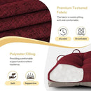 Non Slip Chair Cushions for Dining Chairs Set of 4 Kitchen Chair Cushions 18"x18"x3" Turfted Chair Pads Comfortable and Soft Seat Cushion with Ties, Burgundy by CozyNest Decor