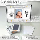 Baby Hand and Footprint Kit with Photo & Birth Details, Inkless Hand and Footprint Kit, Newborn Keepsake Plaque, Baby Shower Gifts (STYLE 2 (Baby Shower) (Most Precious Thing)) by TinyTreasures Baby Boutique