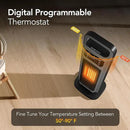 Comfort Zone Oscillating Digital Tower Heater with Remote Control for Indoor Use, Adjustable Thermostat, Timer, Overheat Protection, Tip-Over Switch, Ideal for Home, Bedroom, & Office, HT1206-GRY by CozyNest Decor