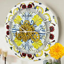 The Gears Clock Wall Clock Italy Collection with Moving Gears (Positano, 24 inch Round) by CozyNest Decor
