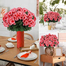 Hananona Artificial Geranium Flowers for Outdoors Geranium Silk Flowers Outdoor UV Resistant Garden Plants Faux Flowers for Home Kitchen Table Centerpieces Decor (12, Peach) by CozyNest Decor