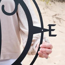 Metal Compass Letter Monogram | Wall Monogram Sign | Nautical Decor | Rustic Compass letter Decor | Wedding Gift, Steel Compass by CozyNest Decor