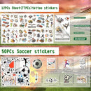 158Pcs Soccer Party Favors - Bags, Whistles, Balls, Slap Bracelets, Keychains, Stickers, Tattoos for Party Goodie Bags by TinyTreasures Baby Boutique