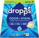 Dropps Odor & Stain Biobased Power Laundry Detergent Pods, Crisp Breeze (64 Pods) - HE Compatible Laundry Pods for Fresh Clothes - Laundry Soap Supplies & Recyclable Paperboard Packaging by CozyNest Decor