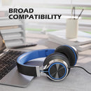 AILIHEN C8 Headphones Wired, On-Ear Kids Headphones with Microphone and Volume Control Foldable Corded Stereo 3.5mm Headset for School Teens Smartphones Chromebook Laptop Tablets Travel (Black Blue) by TinyTreasures Baby Boutique