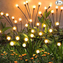 Solar Firefly Lights 16 LED Swaying Outdoor Waterproof Decorative Lights for Yard Patio Pathway Lawn Decorations (2 Pack, 8 Heads) by CozyNest Decor