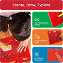 Picasso Toys Magnetic Drawing Board 12x10 inch Large 748 Bead Magnet Tablet Pad Erasable Reusable Writing Playboard STEM Toys Educational Playset Open-Ended Learning Kit Child Brain Development PTB01 by TinyTreasures Baby Boutique
