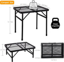 23”L×15”W×22”H Small Metal Folding Table, Camping Grill BBQ Side Table for Outdoor Garden Patio Yard- Portable Lightweight, Compact Grill Stand by GreenHaven Gardens