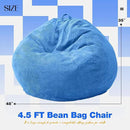 Hobestluk 4.5FT Bean Bag Chair Giant Bean Bag Chair with Filler Included Adult Bean Bag Chairs with Removable Cover for Bedroom Living Room (Jumbo, Blue) by CozyNest Decor