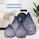 4Pcs Mesh Laundry Bags Washing Machine Mesh Wash Bags for Clothes,Underwear,Lingerie, Bed Linen with Drawstring Closure Sturdy(4 Size, Blue) by TinyTreasures Baby Boutique