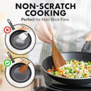 Zulay Kitchen 10-Piece Wooden Spoons for Cooking - Smooth Finish Teak Wooden Utensils for Cooking - Soft Comfort-Grip Wood Spoons for Cooking - Non-Stick Wooden Cooking Utensils - Wooden Spoon Sets by CozyNest Decor