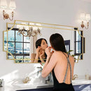 Kelly Miller Large Gold Full Length Mirror for Wall, 60"x30" Full Body Mirror Beveled Scalloped Modern Elegant Home Decor for Bedroom Living Room Bathroom Dressing Room Entryway Hallway by CozyNest Decor