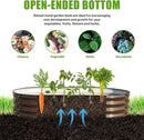 SnugNiture 6x3x1ft Raised Garden Bed Kit, Outdoor Oval Metal Garden Planter, Ground Planter Box for Gardening Vegetables Flowers, Brown by GreenHaven Gardens