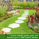 2 Size Hexagon Stepping Stone Mold, 9" /11.4" Reusable Cement Molds for Concrete, Plastic Concrete Molds for Walkways, Pavement and Garden by GreenHaven Gardens