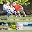 4/6/8 Feet Park Bench for Outside Heavy Duty Metal, Garden Benches Outdoor Bench with Backrest & Portable Frame, for Shopping Malls Stores Parks Patios Decks, Black by GreenHaven Gardens