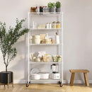 Seville Classics UltraDurable Heavy Duty NSF Solid Steel Wire Rack Storage Unit, Organizer for Garage, Warehouse, Office, Restaurant, Classroom, Kitchen, White, 5-Tier Shelving, 36" W x 14" D by CozyNest Decor
