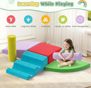 Lischwert Foam Climbing Blocks for Toddlers 1-3, 6pcs Soft Play Set with Crawling Exploration Toys, Indoor Outdoor Infant Safe Blocks for Baby Gym Toddler Playground by TinyTreasures Baby Boutique