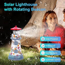 Solar Lighthouse with Rotating Beacon,11.4" Outdoor Garden Lighthouse Decor,Waterproof Statue Lighthouse Lamp for Yard Lawn Patio Gifts by GreenHaven Gardens