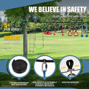 Slsy 60FT Ninja Warrior Obstacle Course with 10 Obstacles, Ninja Slackline Kit for Kids, Durable Playset Equipment for Boys & Girls with Monkey Bar, Swing, Climbing Ladder & Net by TinyTreasures Baby Boutique