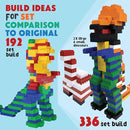 Large Building Blocks for Kids Ages 3-8 – 336 Piece Mega Set – Indoor & Outdoor STEM Toy for Boys & Girls by TinyTreasures Baby Boutique