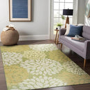 Beverly Rug Outdoor Rug 9x12 Modern Exotic Tropical Leaf Area Rugs for Indoor and Outdoor Patio Deck Porch Garden Water Resistant Washable Outside Carpet (9 x 12 Green) by CozyNest Decor