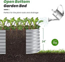 Land Guard 6×3×2ft Galvanized Raised Garden Bed Kit, Galvanized Planter Raised Garden Boxes Outdoor, Oval Large Metal Raised Garden Beds for Vegetables… by GreenHaven Gardens