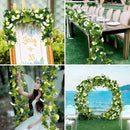 JUSTOYOU 2 Pack (15.8FT) Fake Rose Garland, Artificial Rose Vines Flowers Hanging Silk Rose Vine Wedding Home Backdrop Party Arch Arrangement Decoration by GreenHaven Gardens