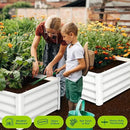 6x3x1ft Large Outdoor Planter Boxes Kit Set of 2, Galvanized Raised Bed Planter with Open-Ended Base Design, Elevated for Outdoor Plants, Durable Raised Bed for Gardening,Beige by CozyNest Decor