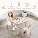 Toddler Table and Chair Set, Height Adjustable-Upgrade Kids Table and 2 Chairs for Ages 3-8, Multi-Activity Toddler Play Table with Graffiti Desktop for Home/Daycare/Classroom by CozyNest Decor