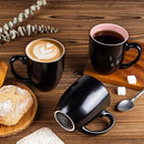 GBHOME 16oz Coffee Mugs Set of 6, Large Ceramic Coffee Mugs for Man, Woman, Dad, Mom, Modern Coffee Mugs Set with handle for Tea/Latte/Cappuccino/Milk/Cocoa. Dishwasher&Microwave Safe,Pink by CozyNest Decor