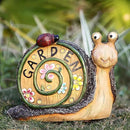 Snail Statue with Flower Gifts for Garden - LED Lights Waterproof - Lawn Decor Snail Statue Lawn Decor Snail for Patio, Balcony, Yard Ornament 7.68 Inch Tall by GreenHaven Gardens