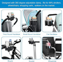 Accmor Stroller Cup Holder with Phone Holder, Bike Cup Holder, Universal Cup Holder for Uppababy Nuna Doona Strollers, 2-in-1 Cup Phone Holder for Stroller, Bike, Wheelchair, Walker, Scooter by TinyTreasures Baby Boutique