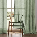 Joydeco Linen Curtains 108 Inch Length 2 Panel Sets,Light Filtering Curtains for Bedroom 52 Inch Wide Living Room Drapes with Back Tabs & Rod Pockets (W52 x L108 Inch, Loden) by CozyNest Decor