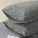 CaliTime Throw Pillow Covers Decorative 20 X 26 Inches Pack of 2 Cozy Chenille Standard Pillow Shams Cases for Couch Sofa Bed Living Room Home Medium Grey by CozyNest Decor