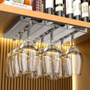 4 Pcs Wine Glass Holder Under Cabinet,Plastic Stemware Rack Punch-free Hanger Under Counter for Bar,Kitchen and Restaurant(Grey) by CozyNest Decor
