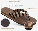 KuaiLu Flip Flops for Women with Arch Support Yoga Mat Comfortable Summer Beach Walking Thong Cushion Sandals Slip On Indoor Outdoor by TinyTreasures Baby Boutique