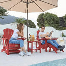 SERWALL Folding Adirondack Chair Footstools Set of 2, Adirondack Ottomans Without Assembly, Red by GreenHaven Gardens