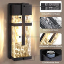 Hammered Glass Wall Lamp, Outdoor Light Fixtures, Exterior Wall Lantern for Porch with Waterproof, 2 Pack Wall Sconce Lighting, Wall Mount Light, Porch Light for Garage, Doorway, Patio(Bulb Included) by CozyNest Decor