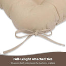RACE LEAF 4 Pack 17x17 Inch Patio Chair Cushions, Thickened Seat Cushions Waterproof Stain Resistant with Non-Slip Ties (Khaki) by GreenHaven Gardens