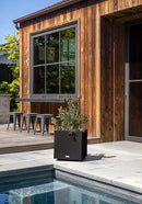Veradek Block Series Cube Plastic Planter - Large Square Planter for Indoor or Outdoor Patio/Garden | Durable All-Weather Use with Drainage Holes | Modern Décor for Tall Plants, Trees, Flowers by GreenHaven Gardens