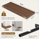 Fun Memories 24 Inch Floating Shelves for Wall, 9 Inch Deep Walnut Rustic Wood Wall Mounted Shelves for Bathroom, Kitchen, Living Room, Set of 2 by CozyNest Decor