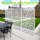 Outdoor Privacy Screen,72" H×47" W Metal Privacy Screen, Freestanding Privacy Fence Panels for Patio by GreenHaven Gardens