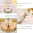 Candle Holder, Pillar Candle Holders, Crystal Candlesticks Holder for Wedding, Parties, Events, Chirstmas,Home Decor, Table Centerpieces CH028D (M) by CozyNest Decor