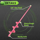 SYITCUN Auger Drill Bit for Planting - 1.6"X16.5" Heavy-Duty Garden Auger Spiral Drill Bit - Bulb Planter Tool & Auger Post Hole Digger - 3/8" Hex Drive Drill by GreenHaven Gardens