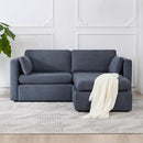 CHITA Modular Sectional Sofa, FSC Certified L Shaped Couch with Reversible Chaise, Modular Sectional Couch for Samll Space,78 Inch Width, 3 Seat Modular Sofa with Storage Ottoman, Blue by CozyNest Decor