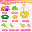 Fabric Flower Bouquets Toys, DIY Flower Making Kit for Kids 4 5 6 7 8 9 10 11 12 Year Old Girl Birthday Christmas Gift, Art and Crafts Kit Flowers Toys for Girls 4-6 6-8 8-12 Year Old (YELLOW) by TinyTreasures Baby Boutique
